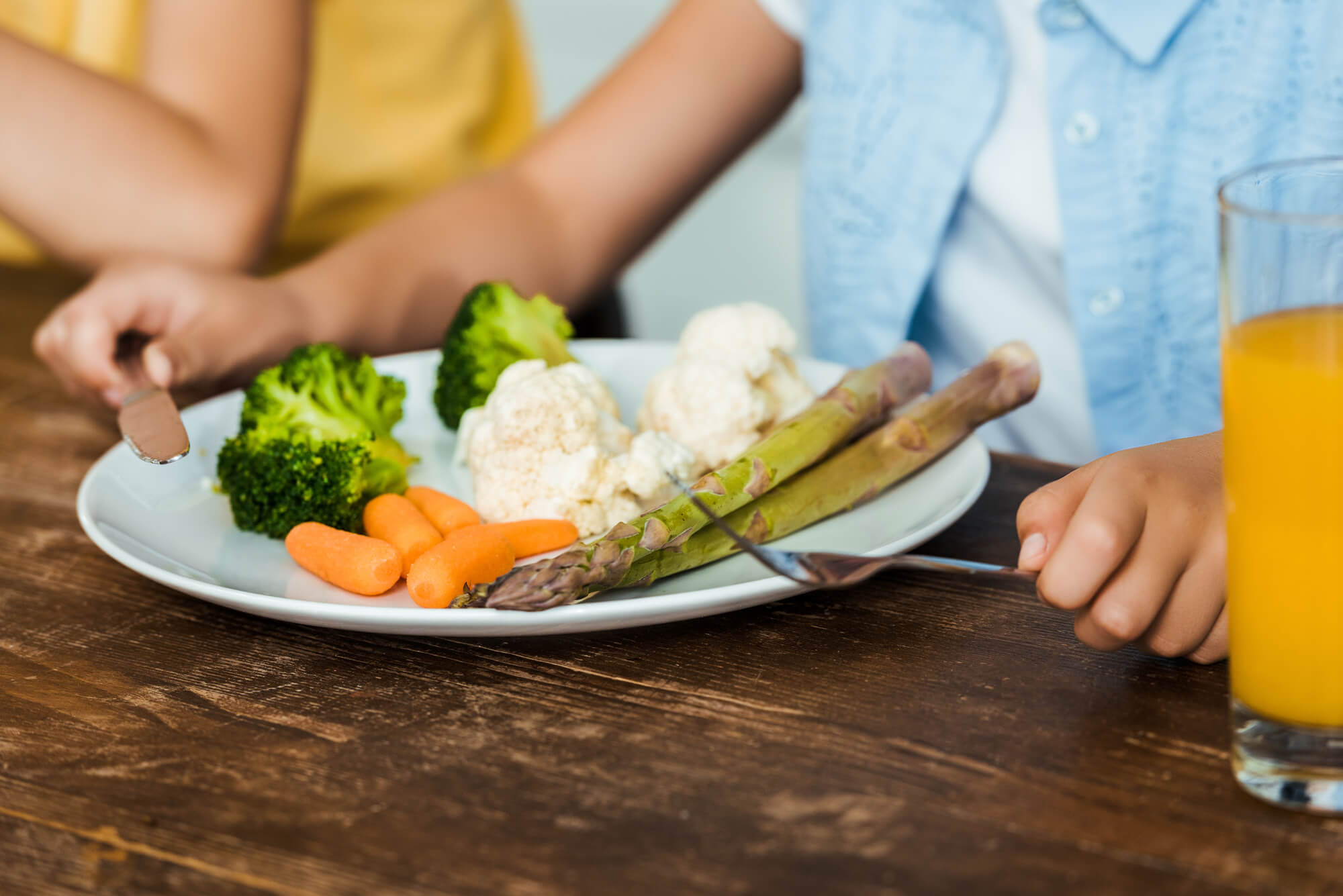 A plateful of vegetables for healthier teeth 